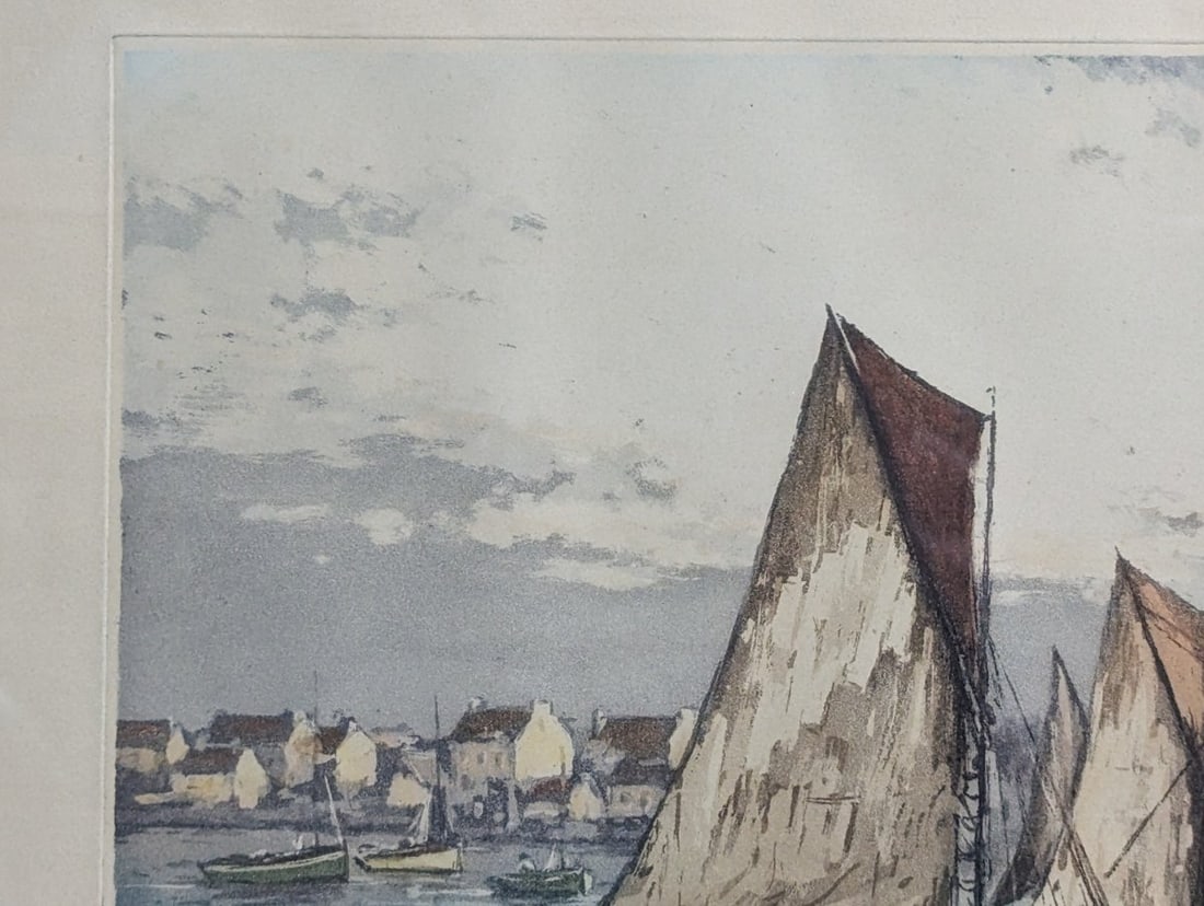 Manuel Robbe A. Lafitte Framed Print Coastal Scene - 3