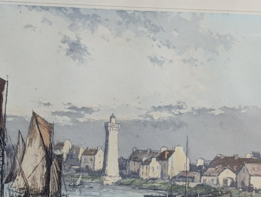 Manuel Robbe A. Lafitte Framed Print Coastal Scene - 4