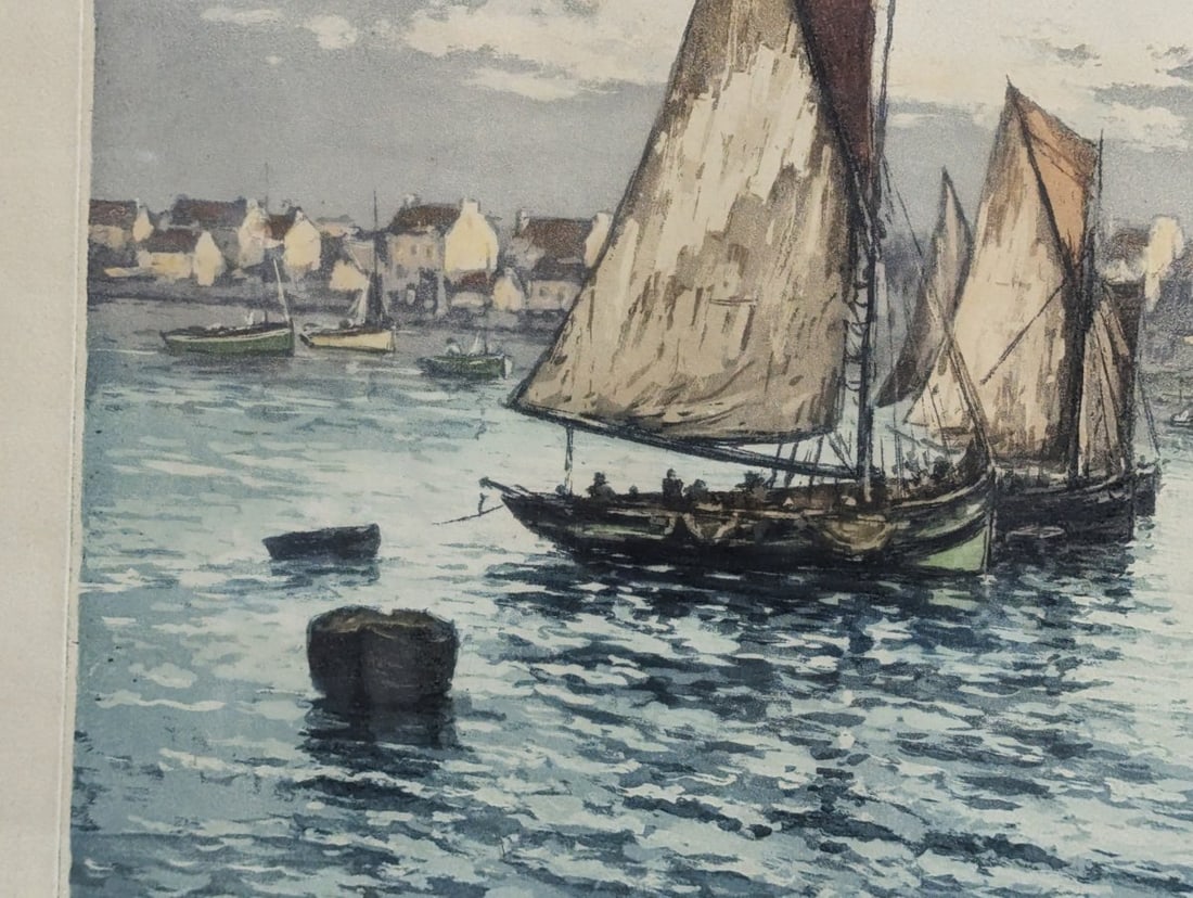 Manuel Robbe A. Lafitte Framed Print Coastal Scene - 5