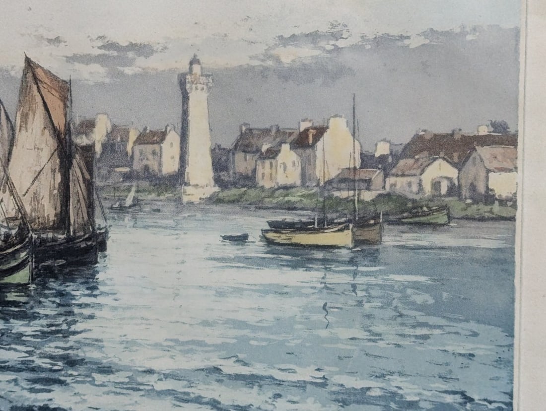 Manuel Robbe A. Lafitte Framed Print Coastal Scene - 6