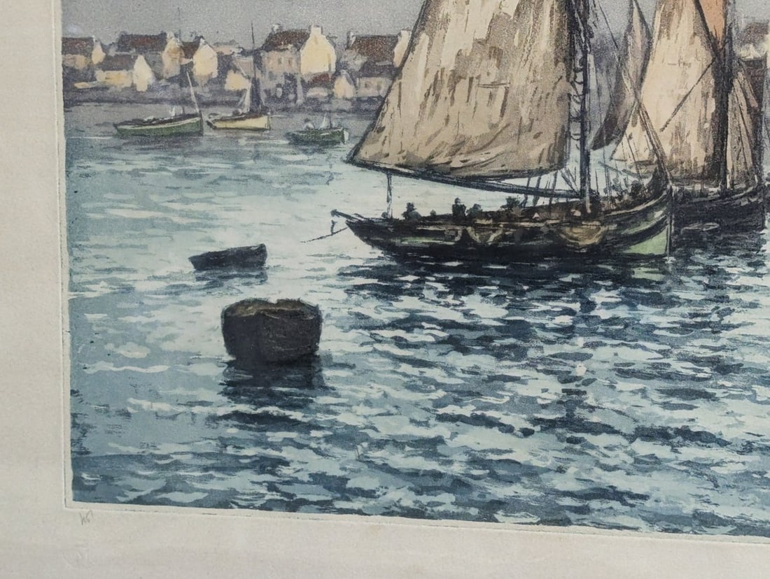 Manuel Robbe A. Lafitte Framed Print Coastal Scene - 7