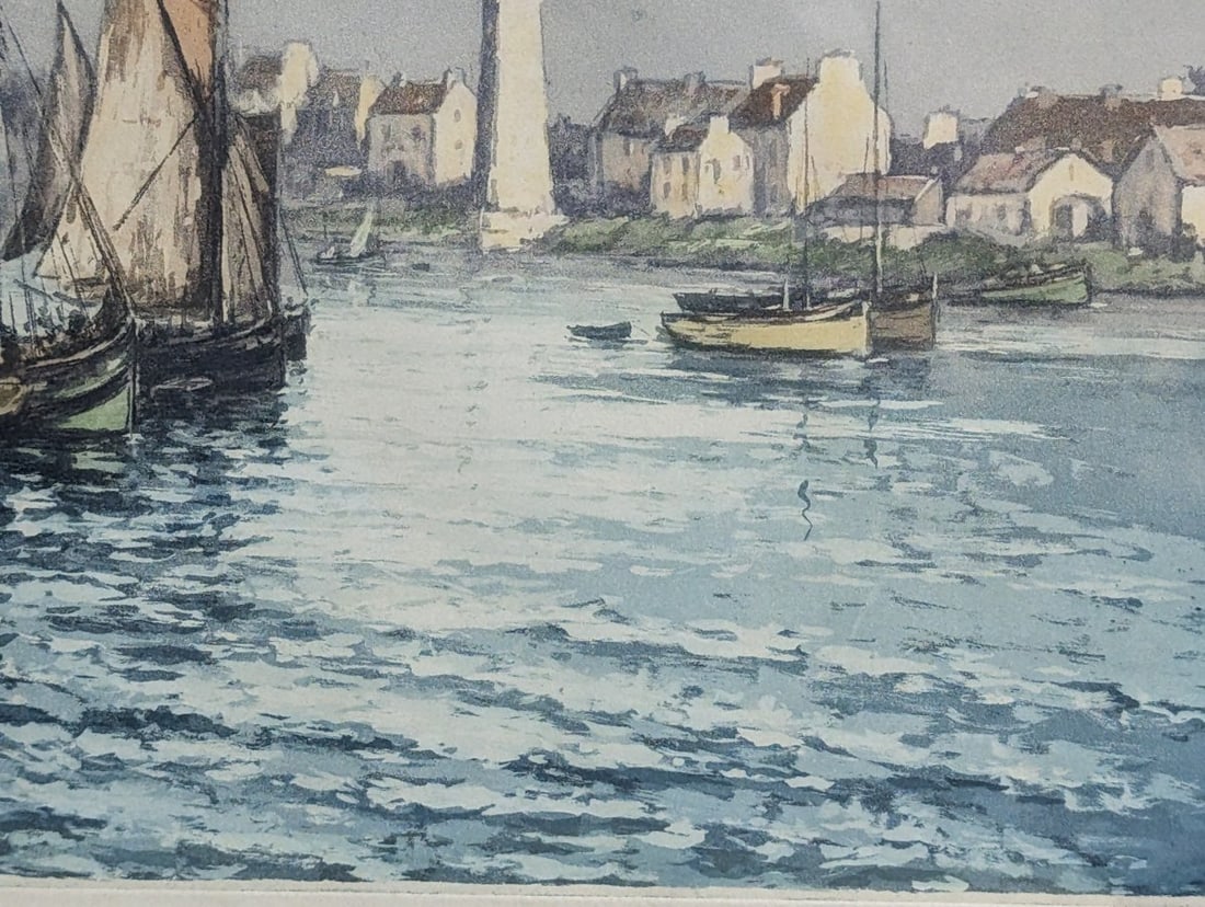 Manuel Robbe A. Lafitte Framed Print Coastal Scene - 8