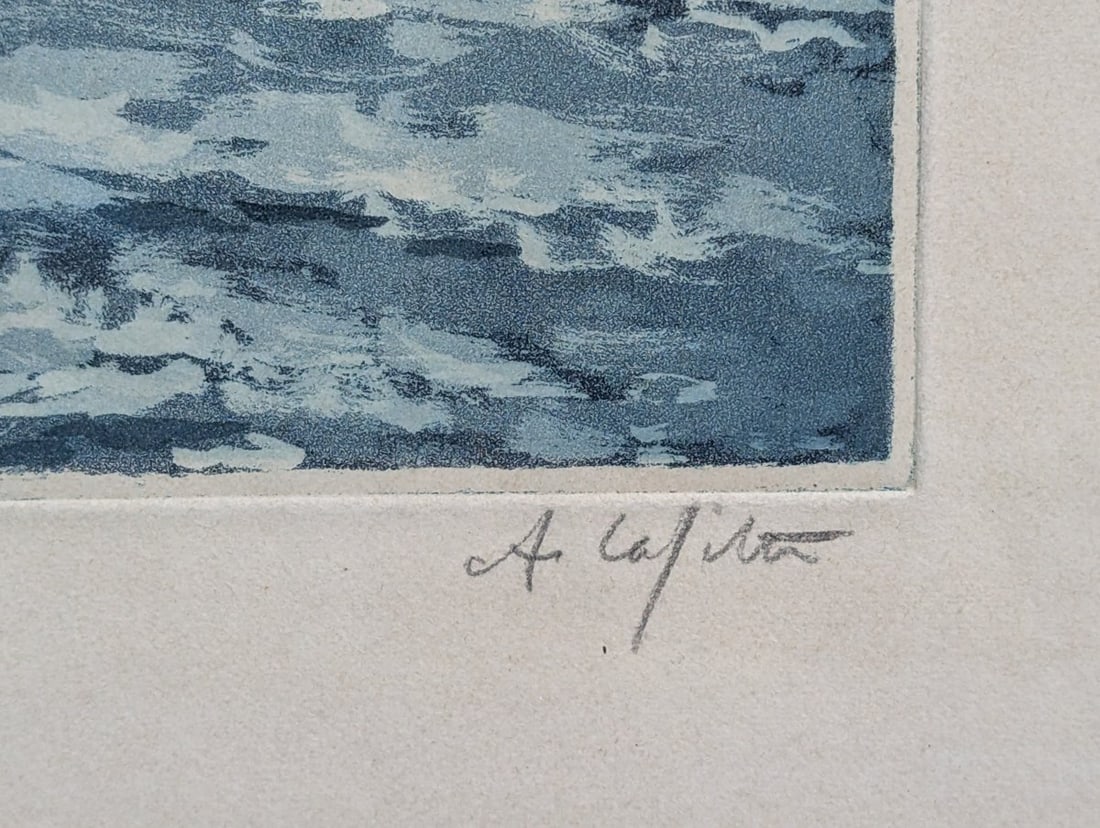 Manuel Robbe A. Lafitte Framed Print Coastal Scene - 9