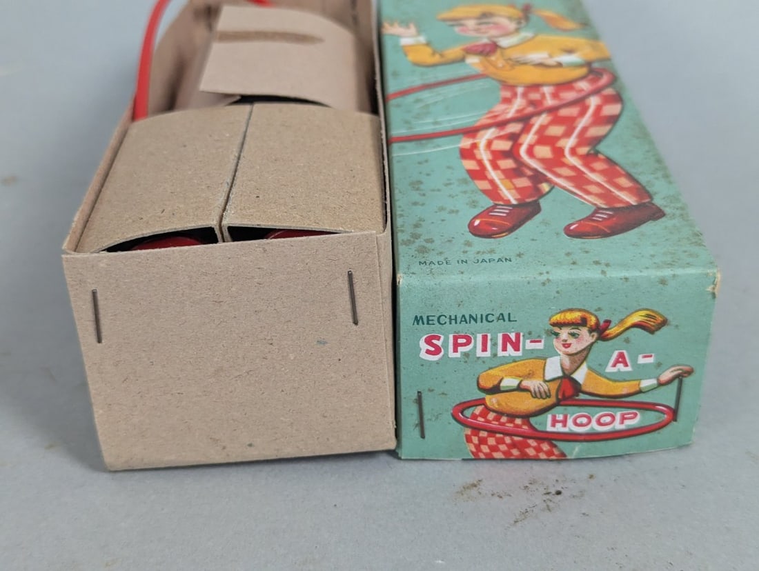 Vintage Mechanical Spin-A-Hoop Toy Made in Japan Collectible - 2