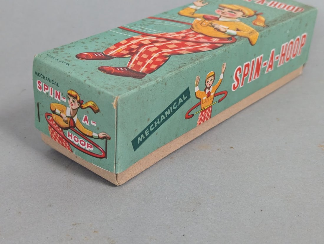 Vintage Mechanical Spin-A-Hoop Toy Made in Japan Collectible - 4