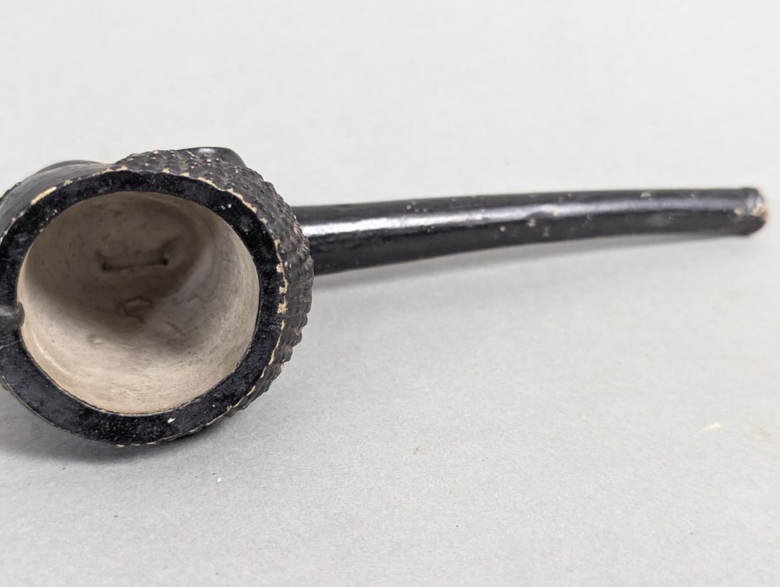 Rare 19th Century Painted Blackamoor Nubian Clay Pipe Collectible - 4