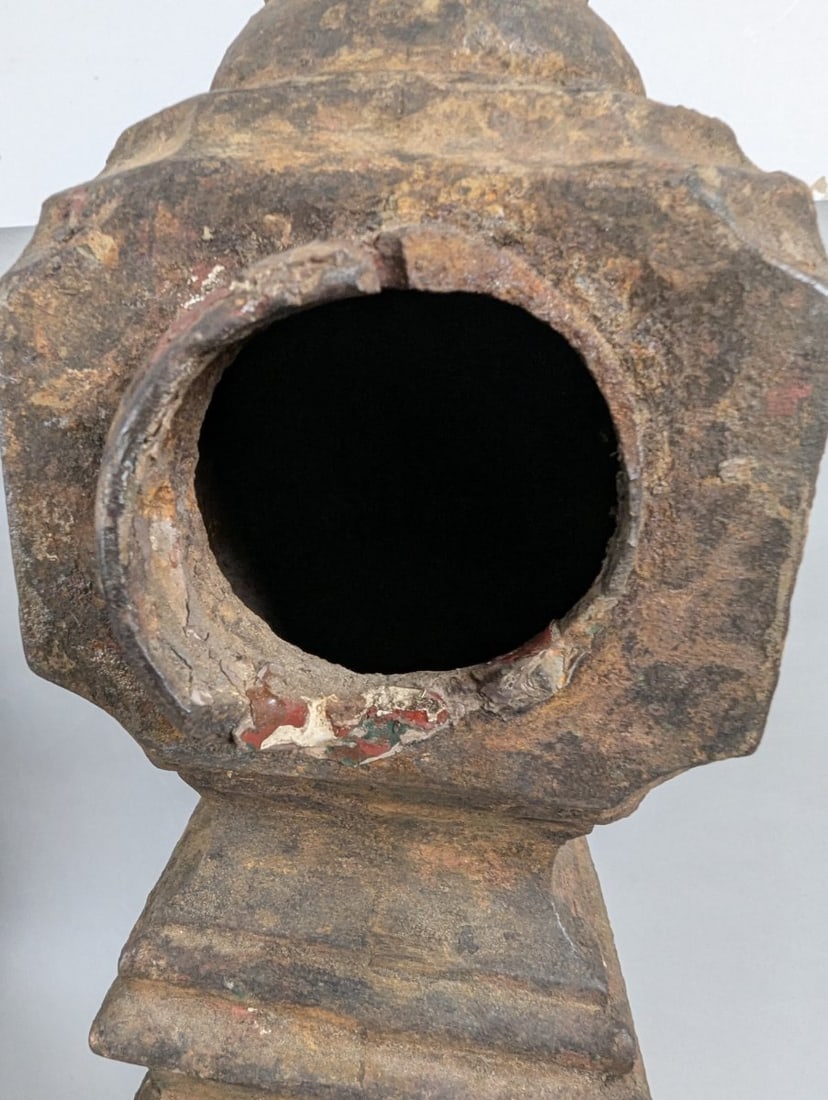 Antique Cast Iron Newel Post Architectural Decor Victorian Design - 6