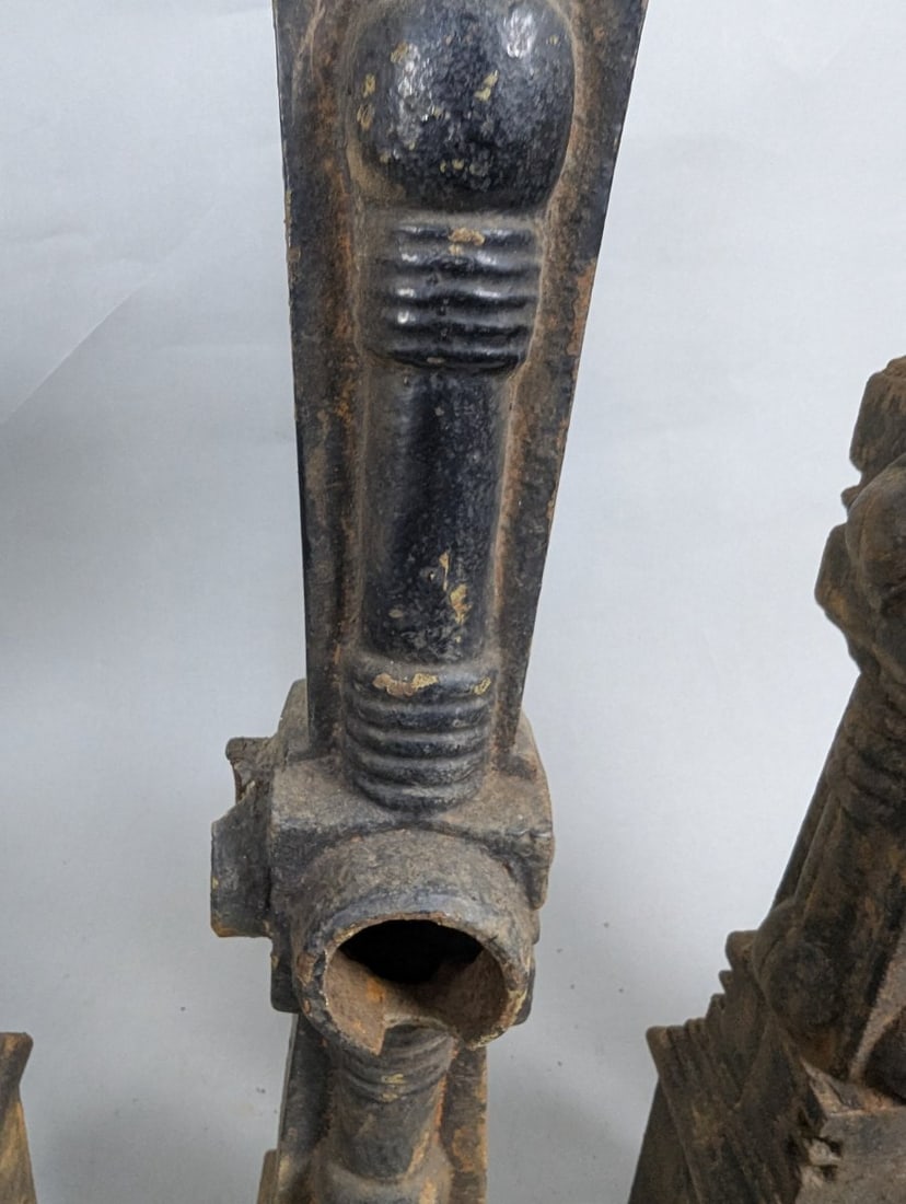 Set of 4 Victorian Cast Iron Newel Posts Architectural Salvage Garden Decor - 3