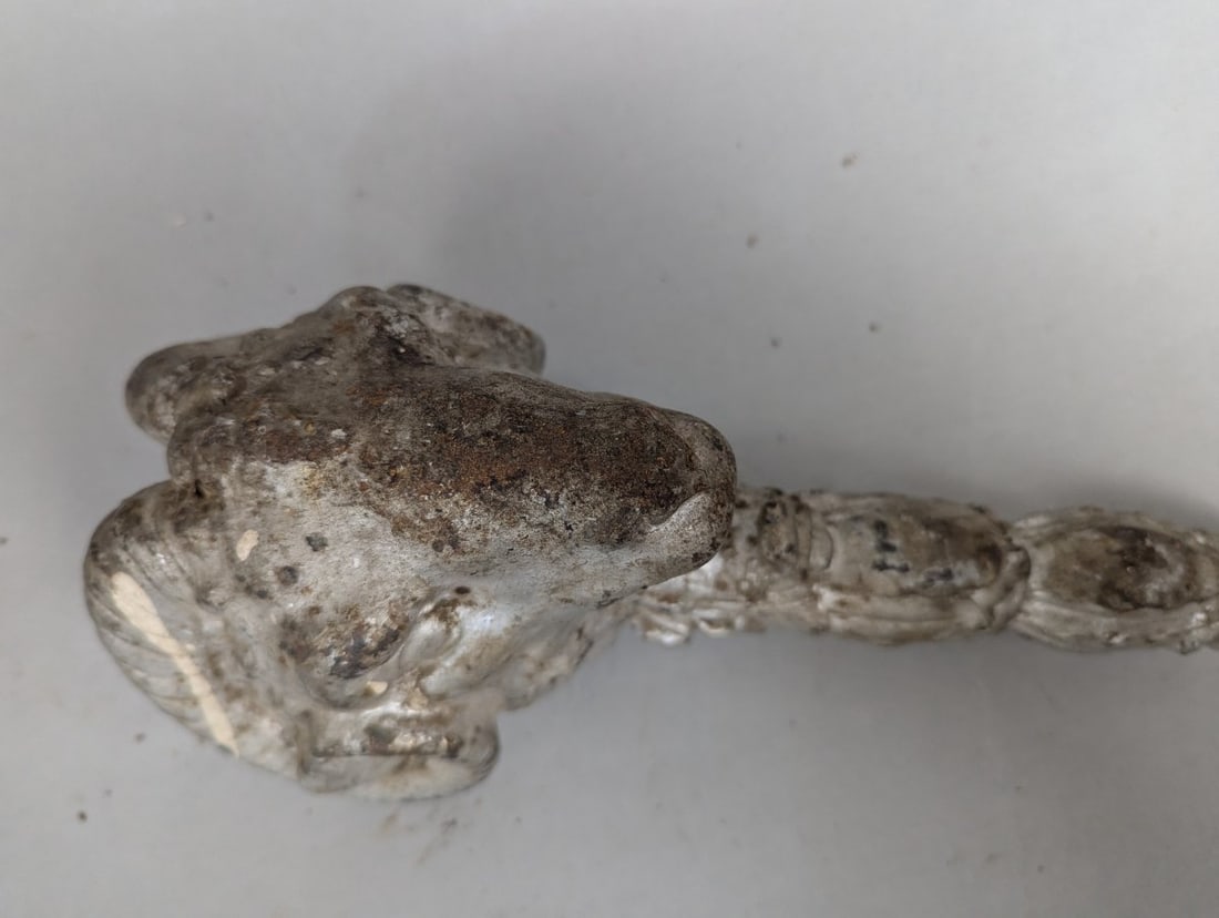 Antique Cast Iron Rams Head Unique Decorative Element - 2