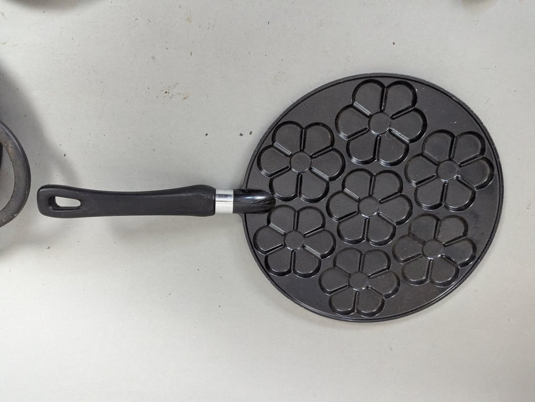 Vintage Aluminum Cookware Lot Wagner Nordic Danish Jean Patrique 4 Pans - 3