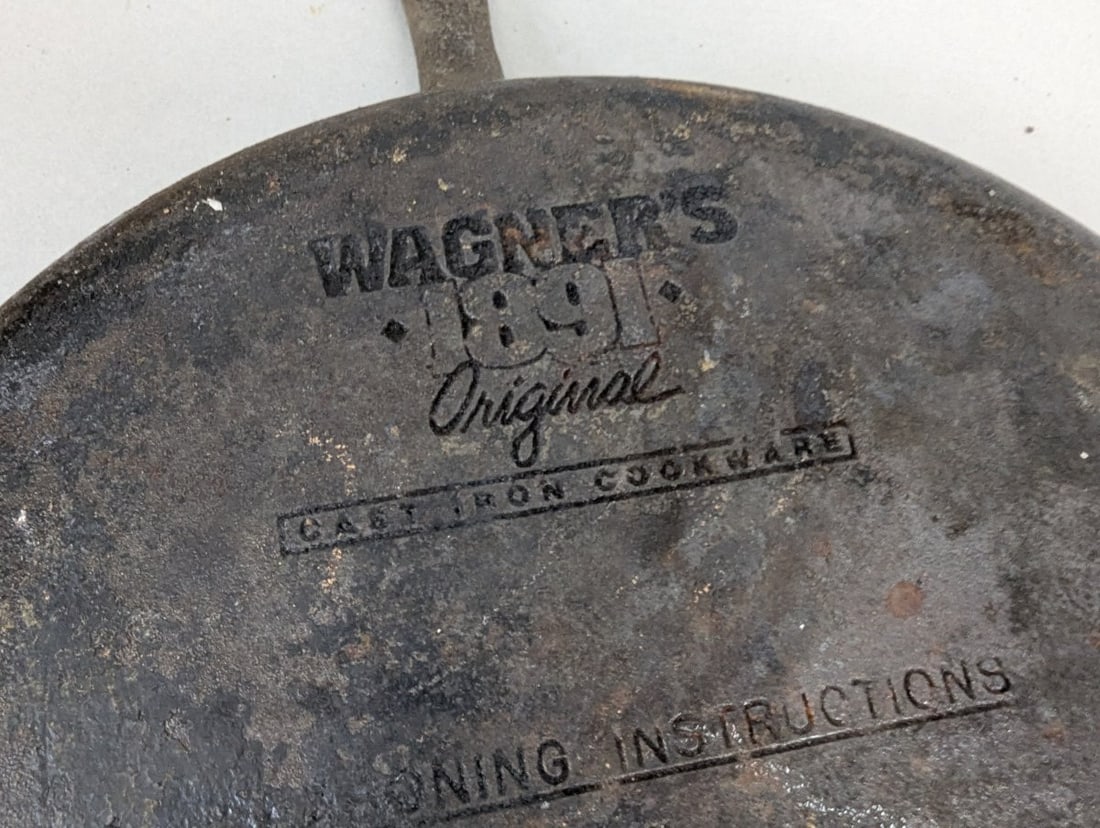 Vintage Cast Iron Skillet Set Lodge Wagner Collection Restore Required - 7