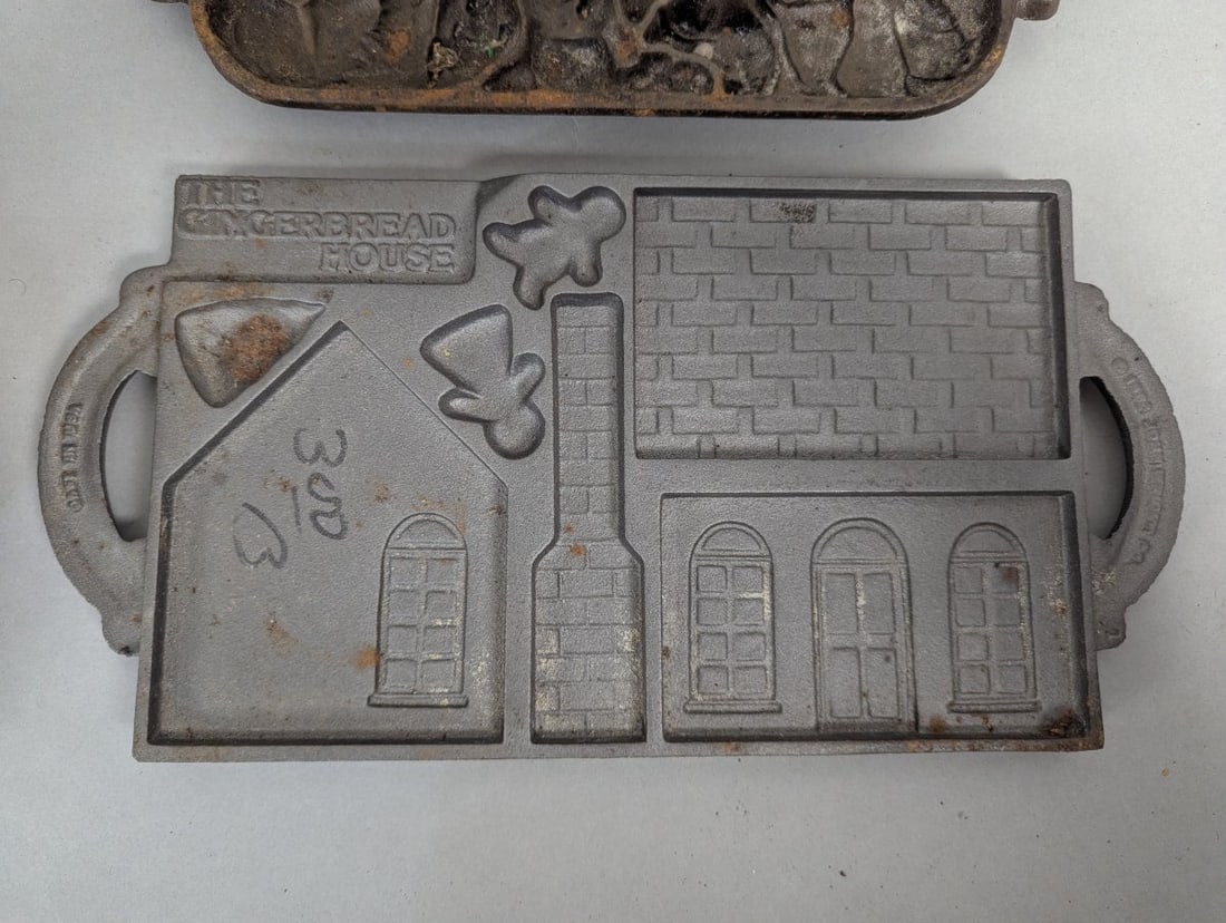 Collection of John Wright Vintage Cast Iron Baking Molds Themes - 2