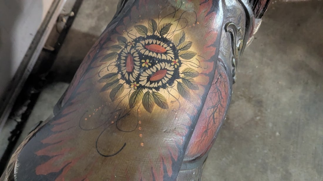 Antique Hand Painted Carousel Lion Figure with Matching Animals - 3