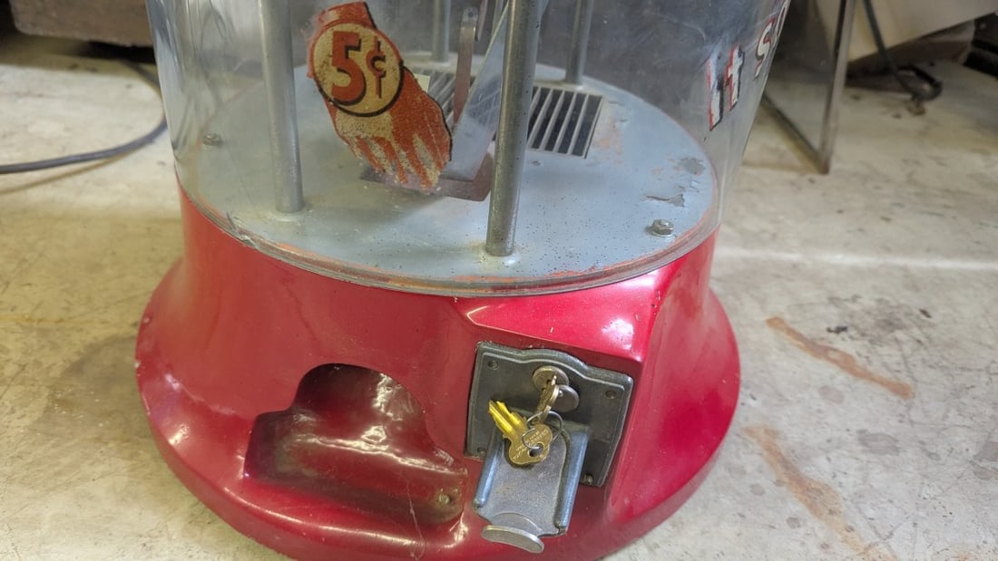 Vintage Mar-A-Sac Hot Nuts Dispenser Retro Snack Machine - 3