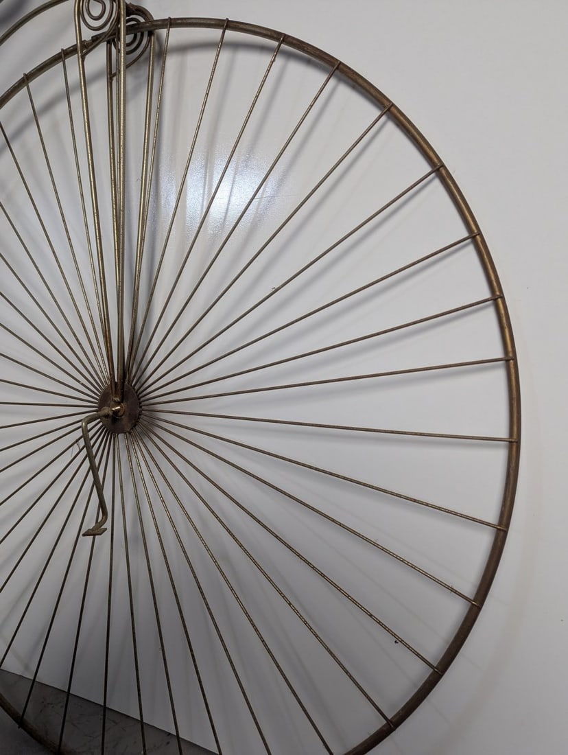Vintage Penny-Farthing Metal Bicycle Wall Art Sculpture Unique Decor Piece - 7