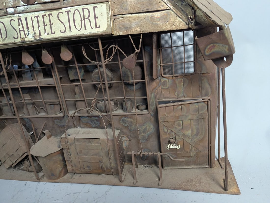 Bill Roy Brutalist Metal Sculpture of Historic Old Sautee Store - 6
