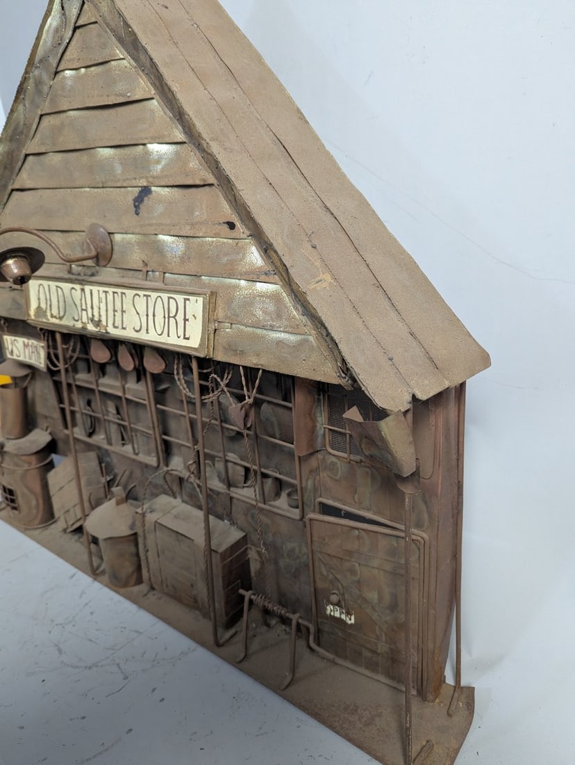Bill Roy Brutalist Metal Sculpture of Historic Old Sautee Store - 7