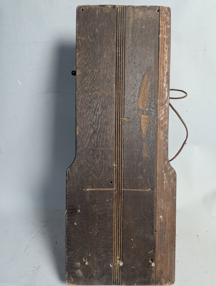 Antique Wall Telephone Rev-O-Noc Oak Collectible Decor Vintage - 8