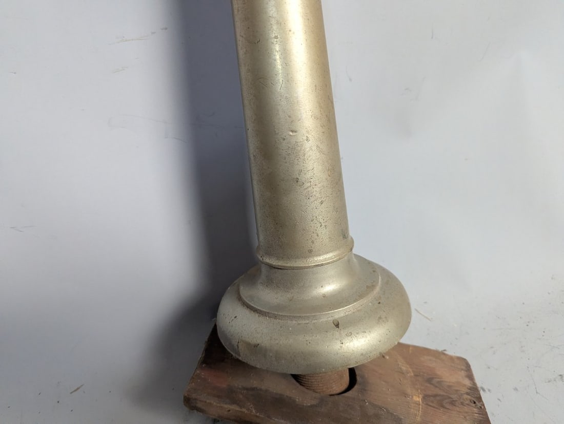 Antique Nickel Over Brass Beer Tap Tower Unique Breweriana Decor - 5
