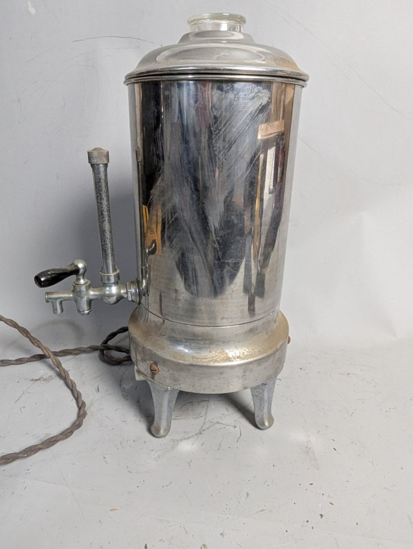 Vintage Edison Electric Art Deco Coffee Urn by GE in Working Condition - 4