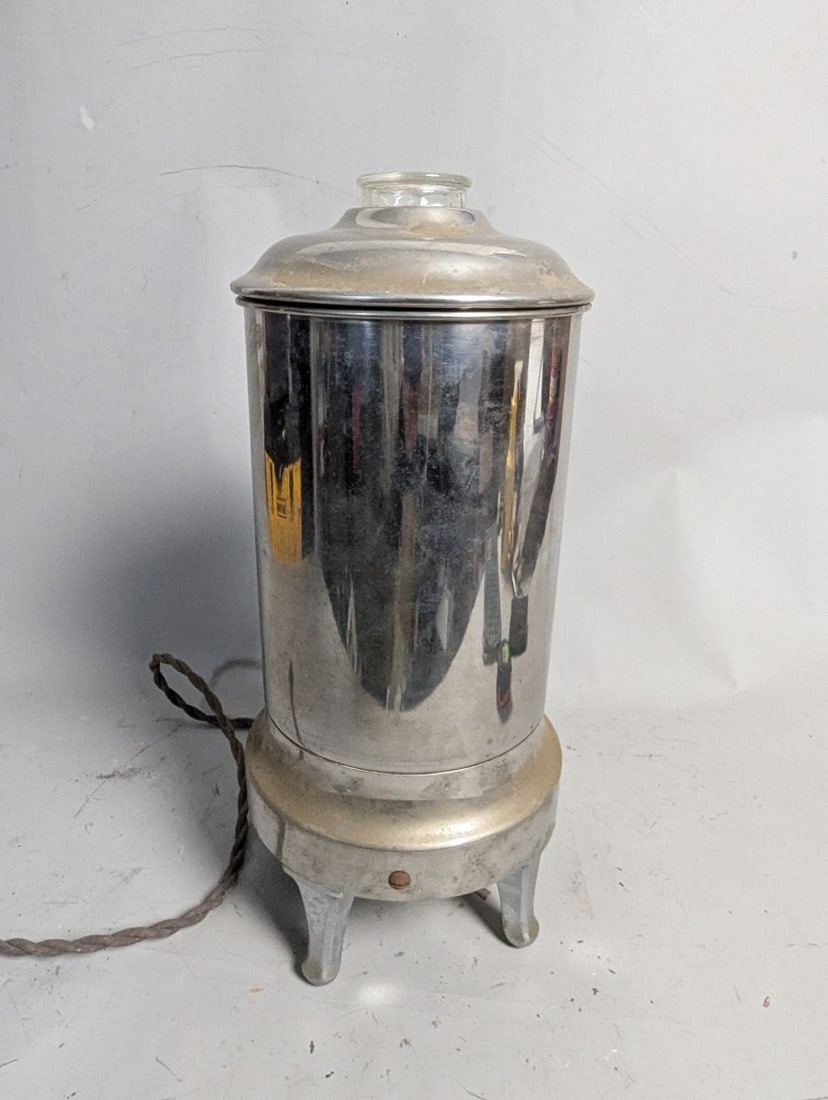 Vintage Edison Electric Art Deco Coffee Urn by GE in Working Condition - 5