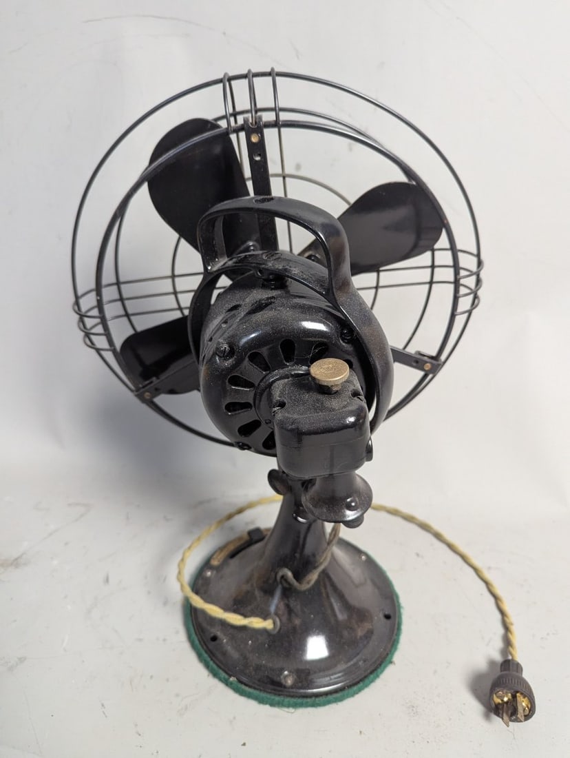 Restored GE Vintage Electric Oscillating Fan Art Deco Design Works Great - 8