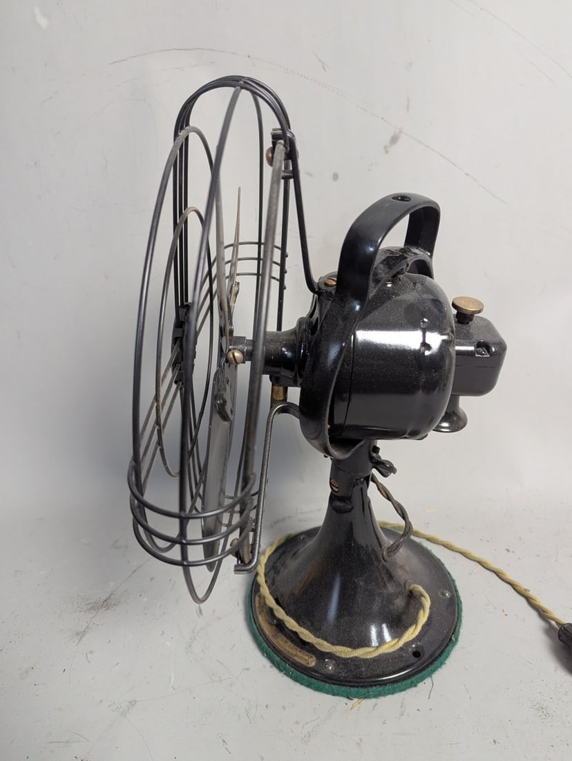 Restored GE Vintage Electric Oscillating Fan Art Deco Design Works Great - 9