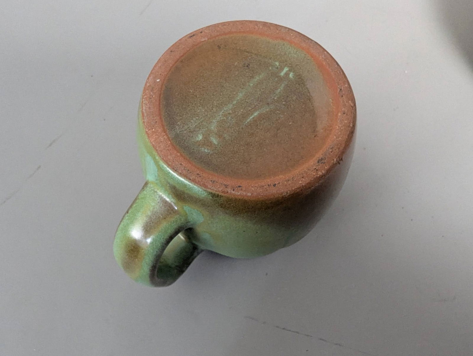 6 Art Pottery Items by Frankoma in Green and Brown Glaze - 4