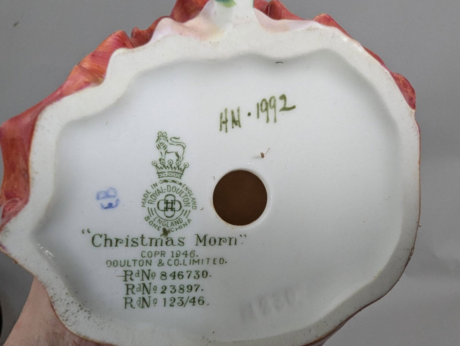 Four Royal Doulton Figurines in Red Hand-Painted Dresses - 9