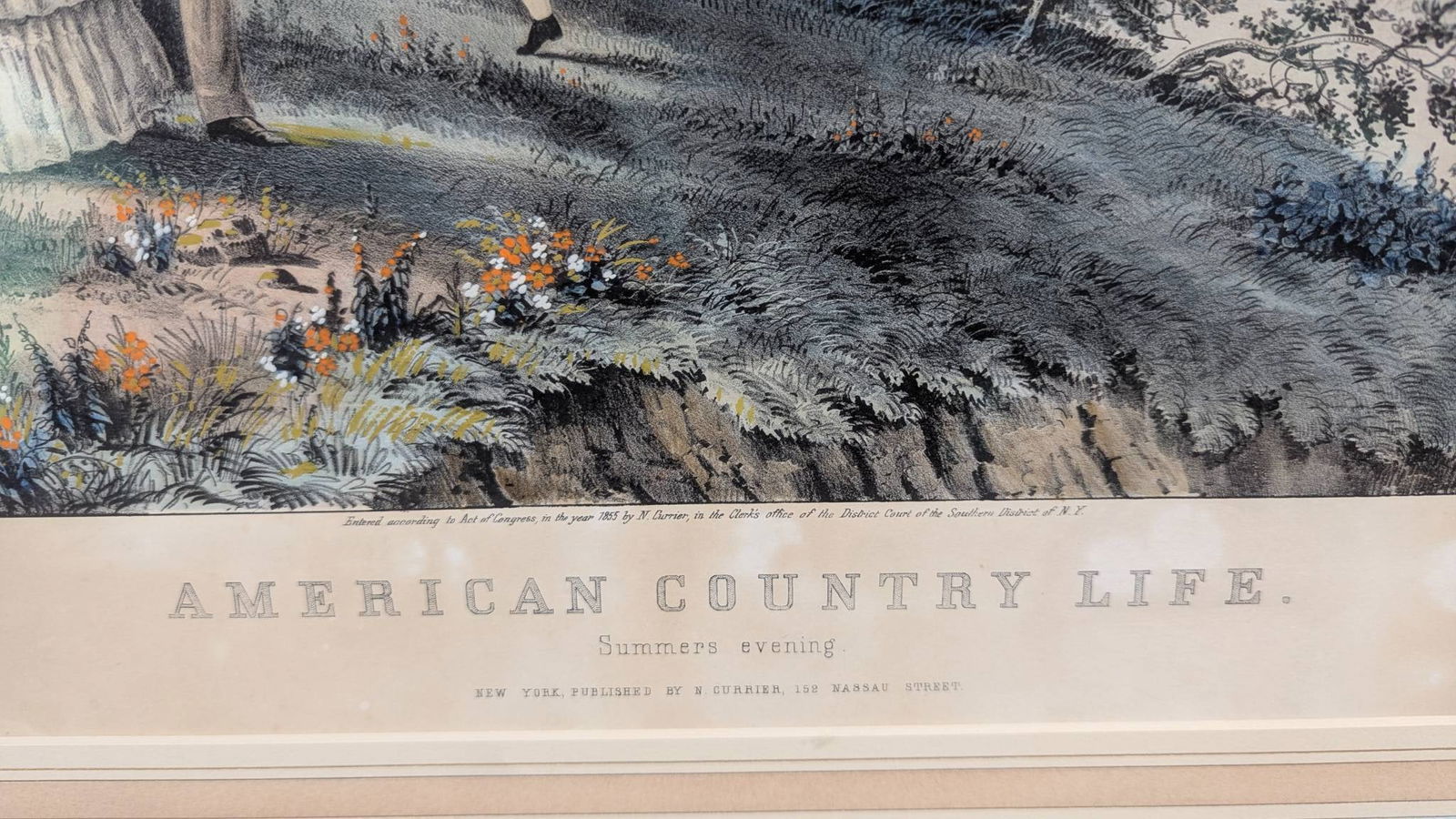 American Country Life Pastoral Evening Hand-Colored Lithograph by Currie - 9