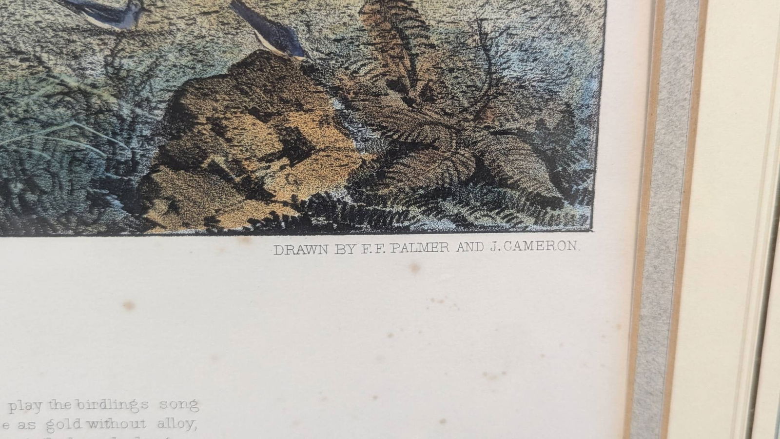 Hand Colored Lithograph by JM Ives Titled The Four Seasons of Life Childhood Currier & Ives - 11