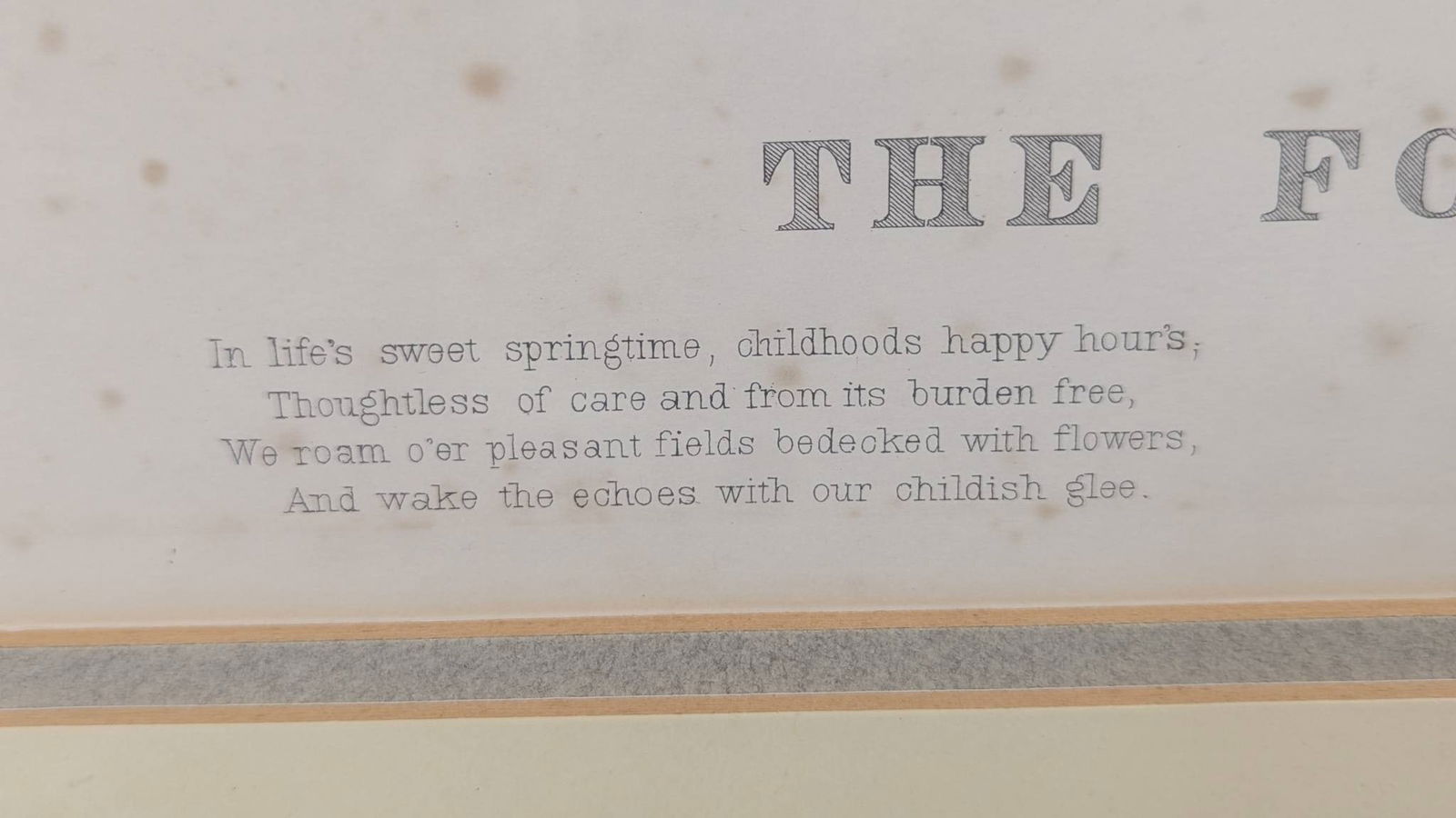 Hand Colored Lithograph by JM Ives Titled The Four Seasons of Life Childhood Currier & Ives - 12