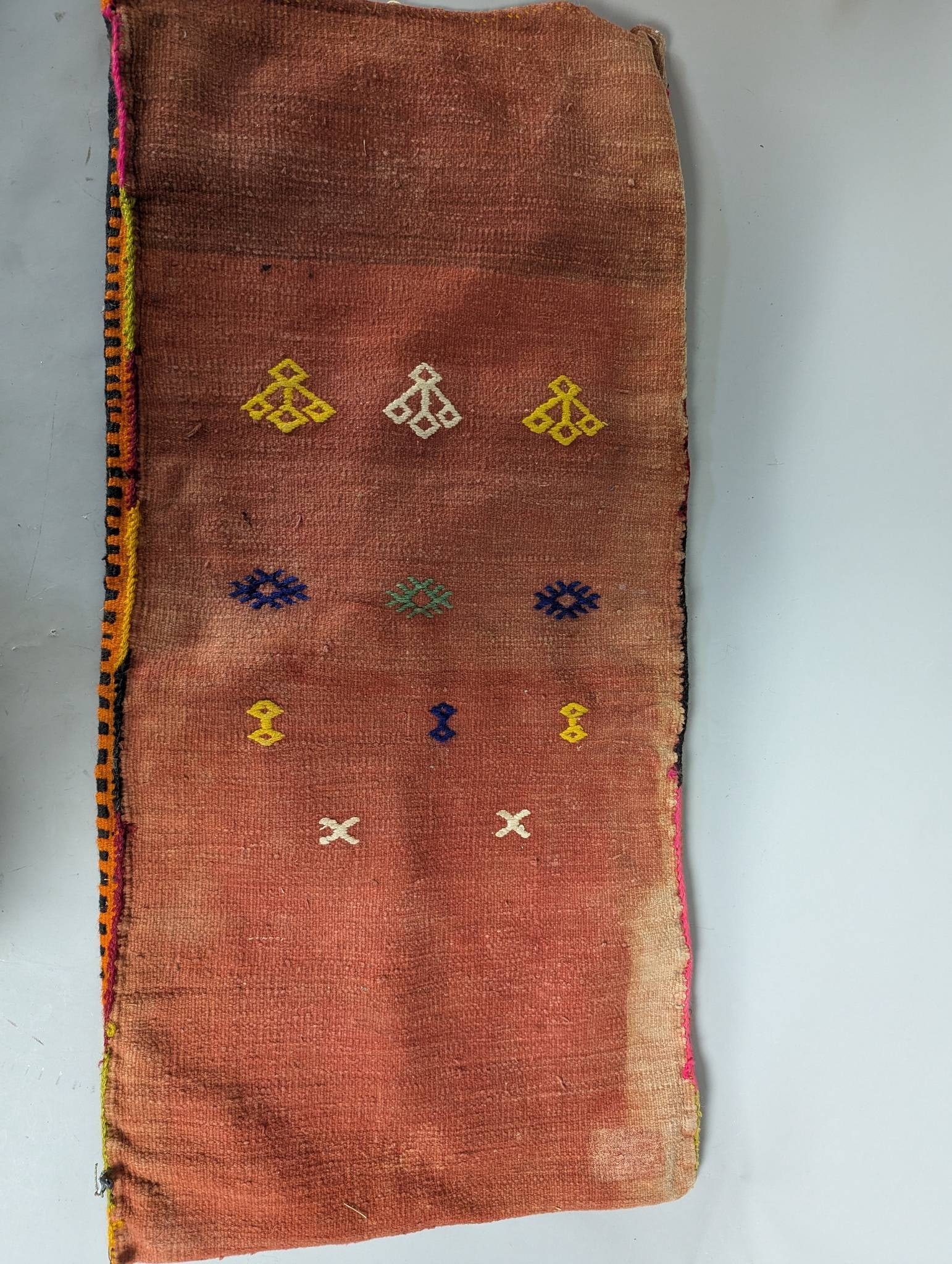 Handwoven Turkish Wool Kilim Rug with Geometric Patterns - 6