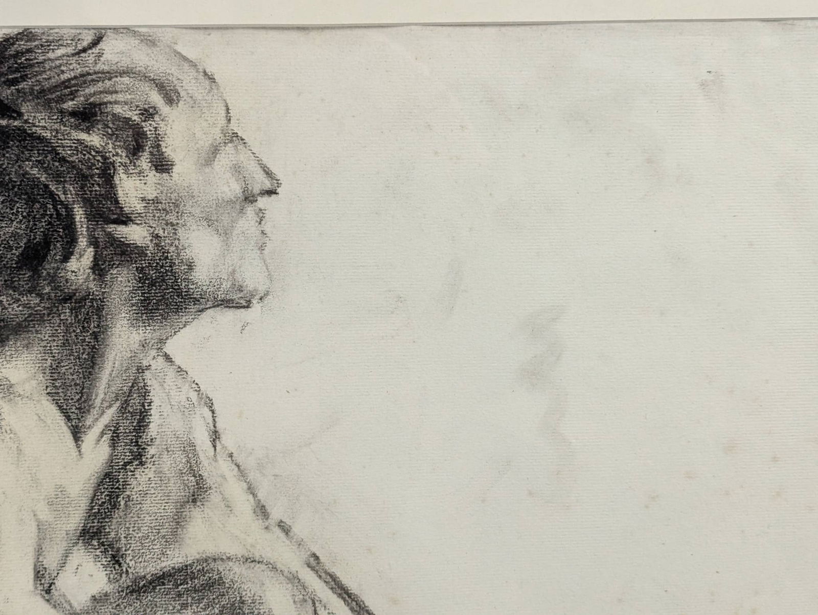 Charcoal on Paper by Thomas Pollock Anshutz Depicting a Crouching Male Figure - 4