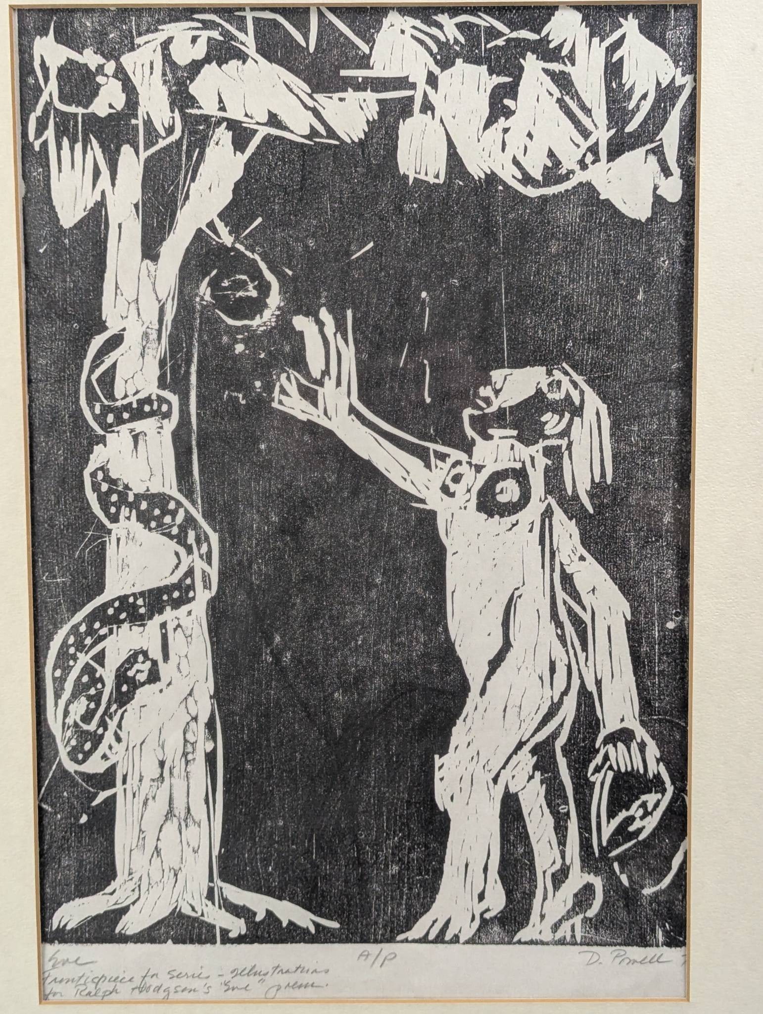 Woodblock Print Depicting Adam and Eve in Garden of Eden - 2