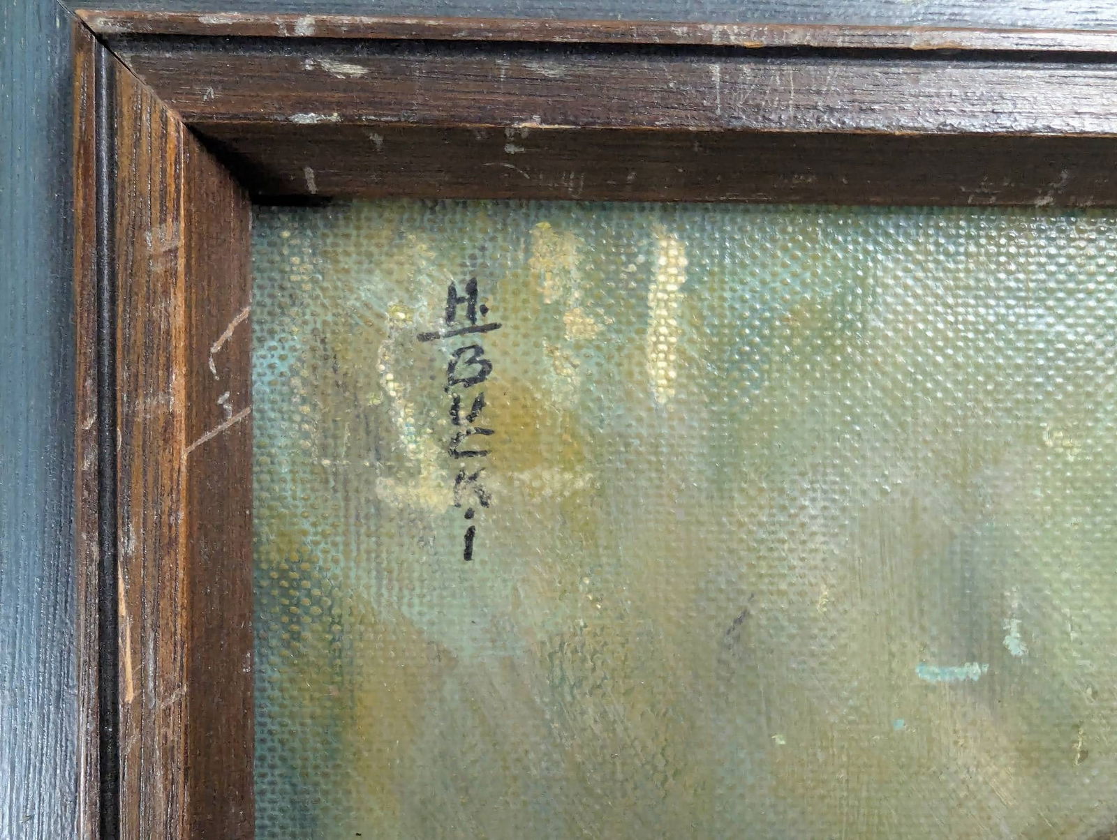 Painting of Suzy Clown by Helen Bucki in Rustic Frame - 7