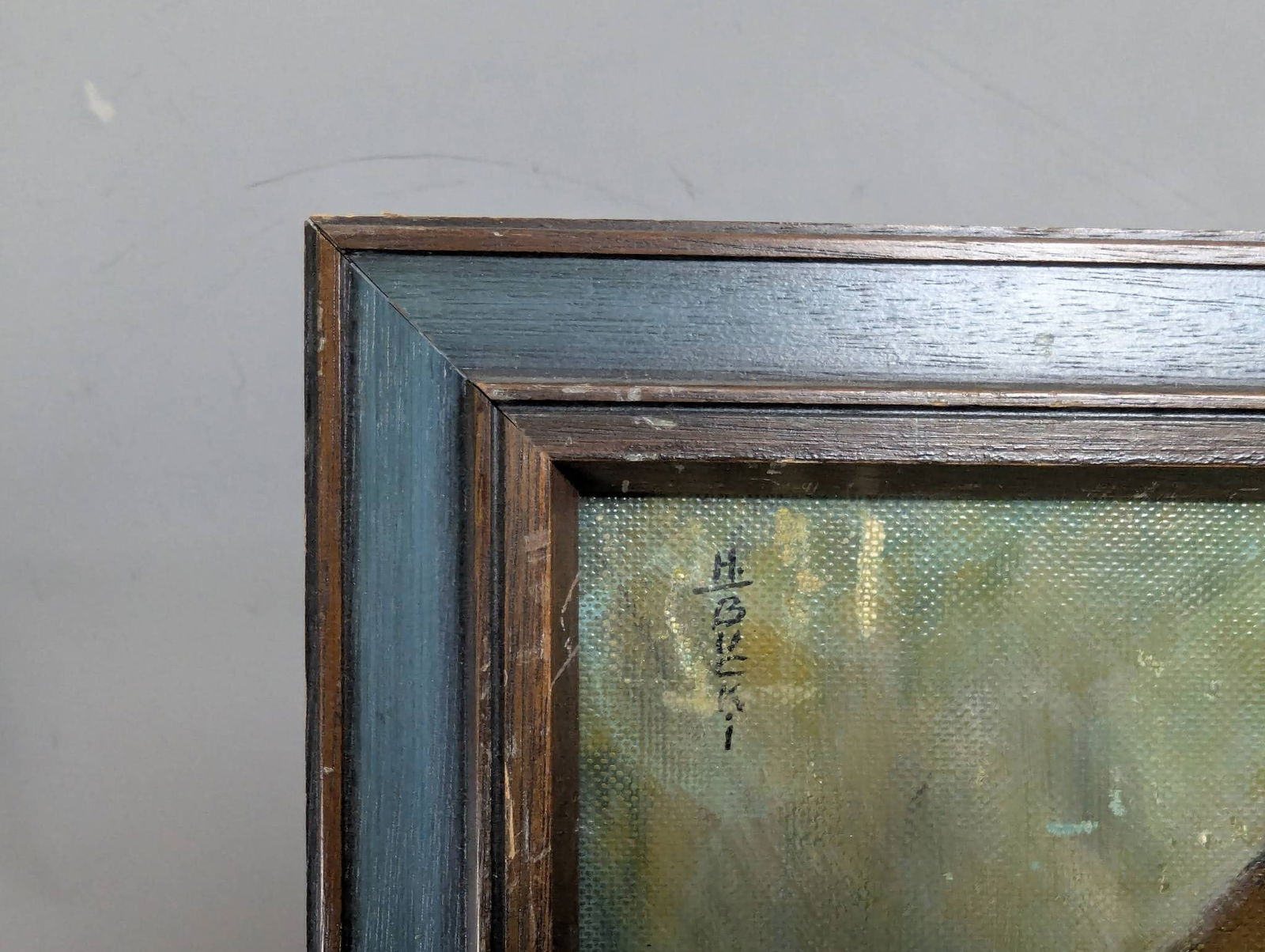 Painting of Suzy Clown by Helen Bucki in Rustic Frame - 8