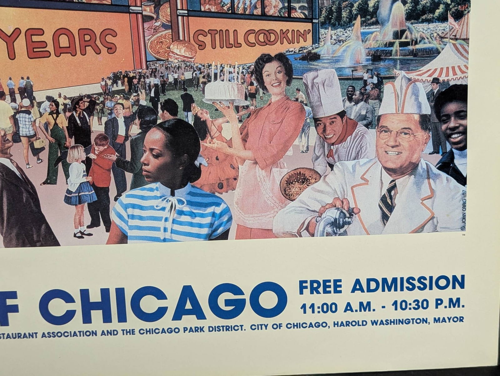 Taste of Chicago 1987 Poster Celebrating 150 Years - 10