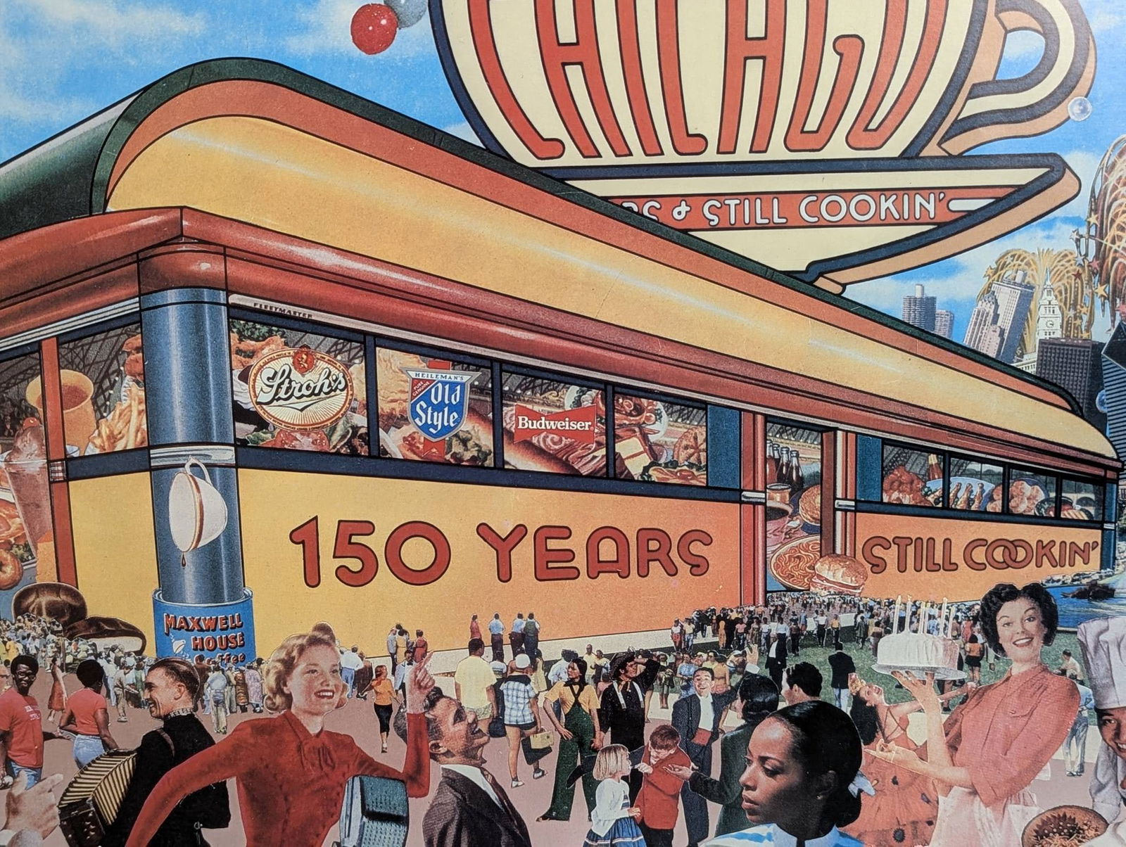 Taste of Chicago 1987 Poster Celebrating 150 Years - 6
