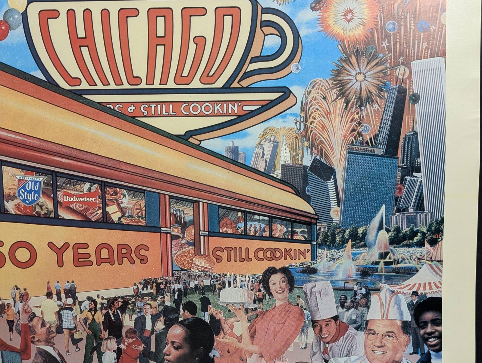 Taste of Chicago 1987 Poster Celebrating 150 Years - 7