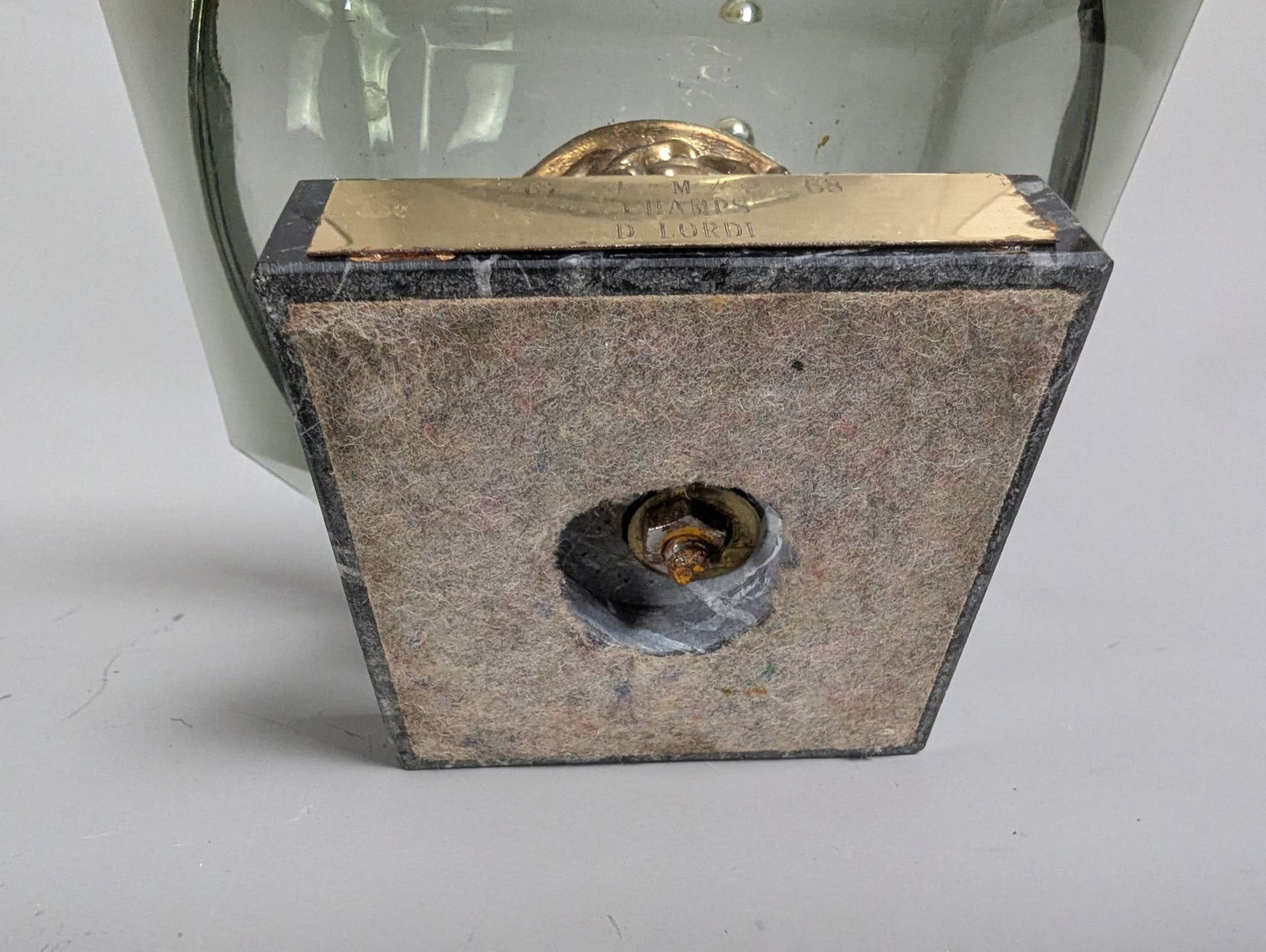 Vintage 1967 Bowling Trophy Ashtray with Gold-Toned Bowler Figurine - 5