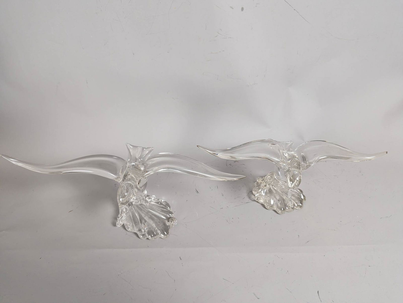 Crystal Bird Figures by Jack Shyu, Made in Taiwan: **Important** Please read below description on how to avoid high shipping costs. Crystal bird figures designed by Jack Shyu, each inscribed on the back with the artist's signature and numbered