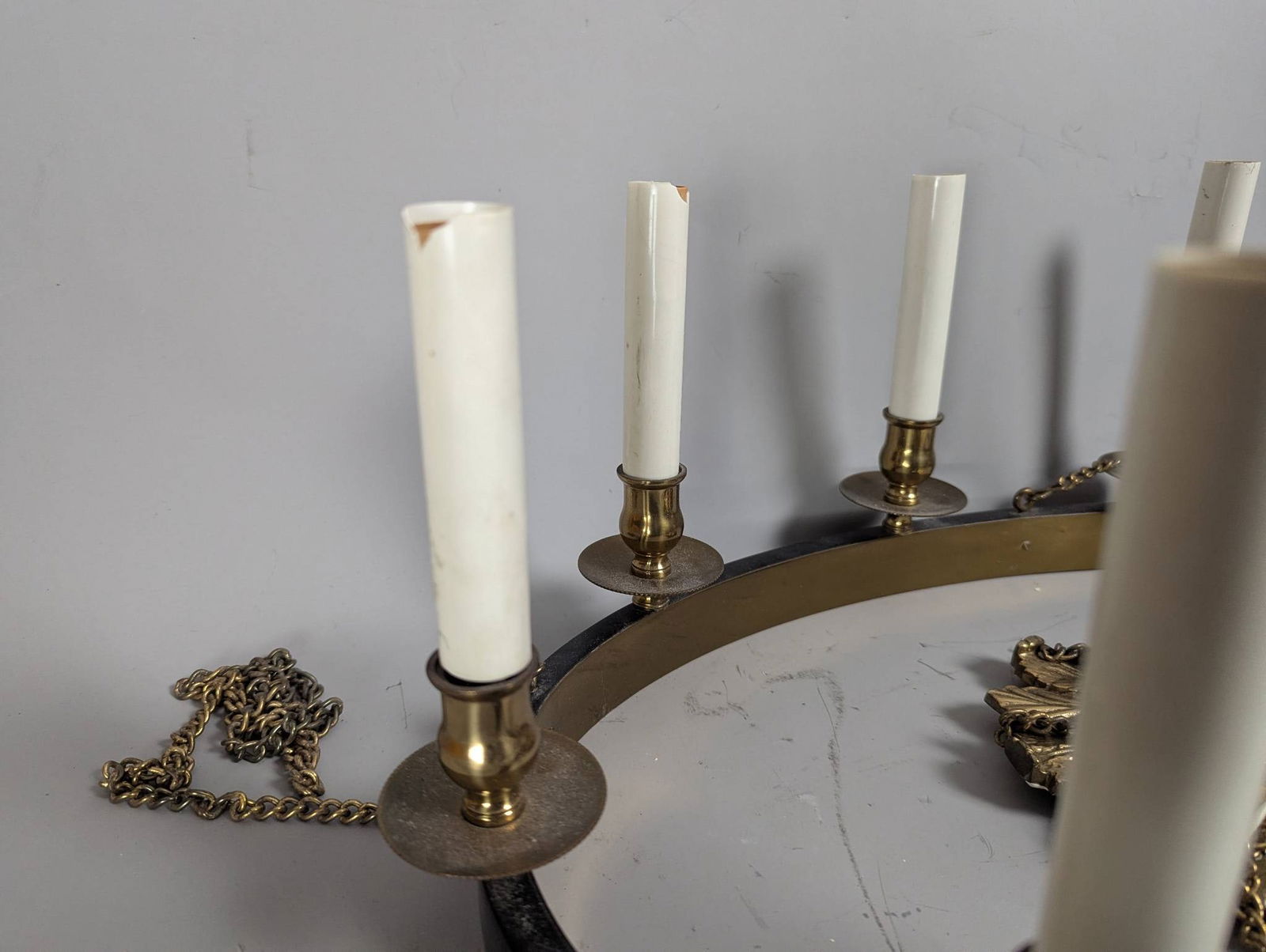 Oval Spanish Revival Chandelier with Eight Candle Holders - 4