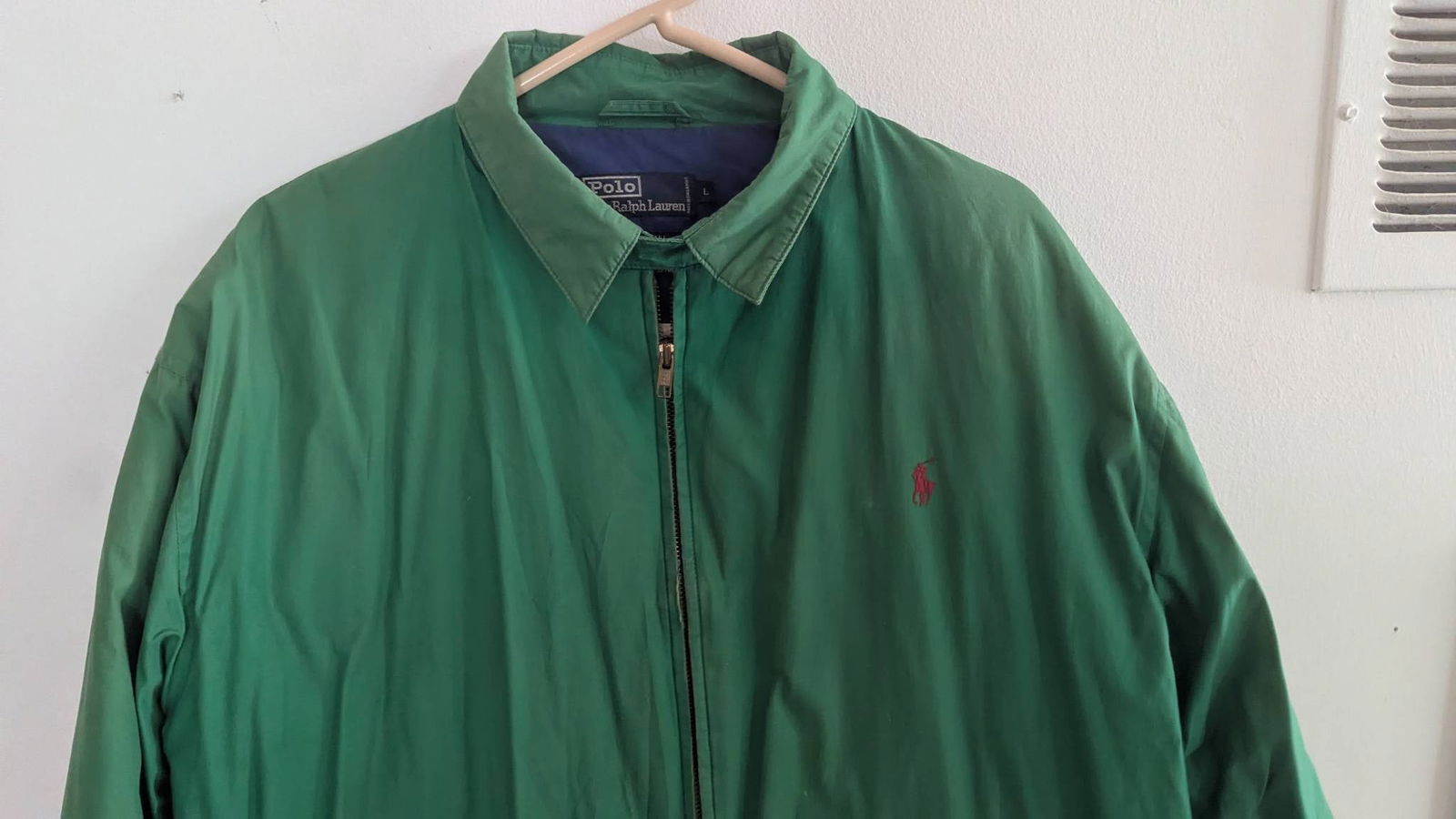 Vintage Polo by Ralph Lauren Green Jacket with Zip Closure and Elastic Hem - 2