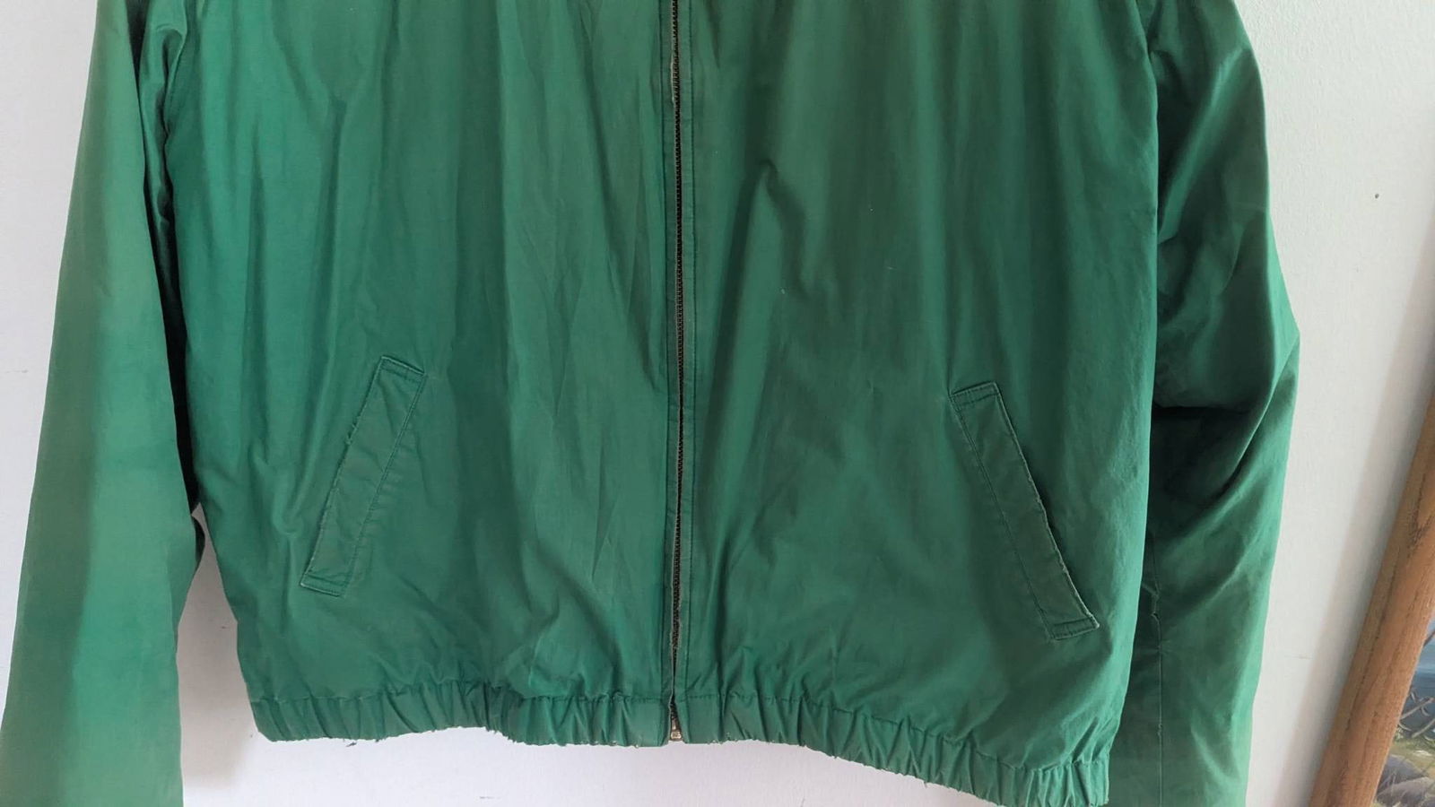 Vintage Polo by Ralph Lauren Green Jacket with Zip Closure and Elastic Hem - 3