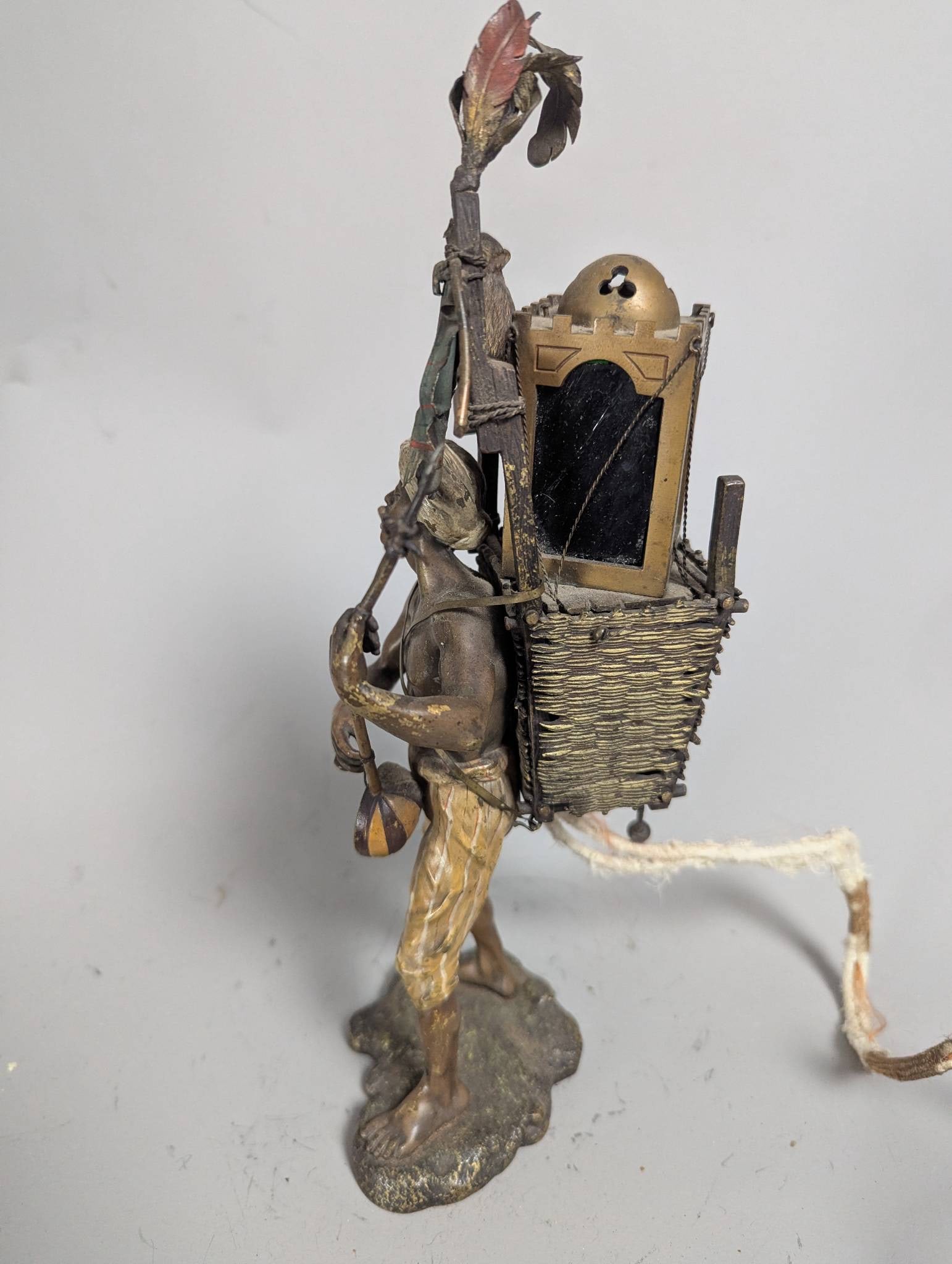 Cold-Painted Bronze Sculpture by Franz Xavier Bergmann Depicting Orientalist Figure - 5