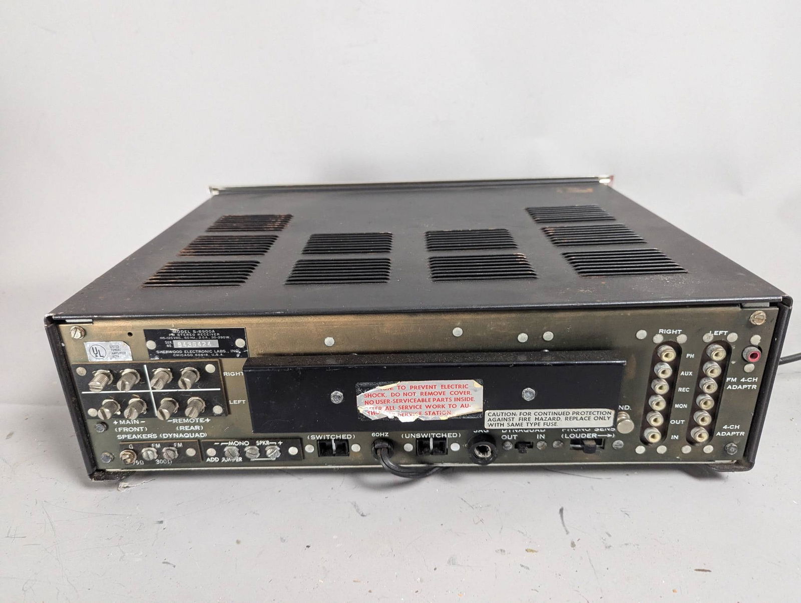 Sherwood S-8900A Stereo Dynaquad Receiver for Parts or Repair - 8