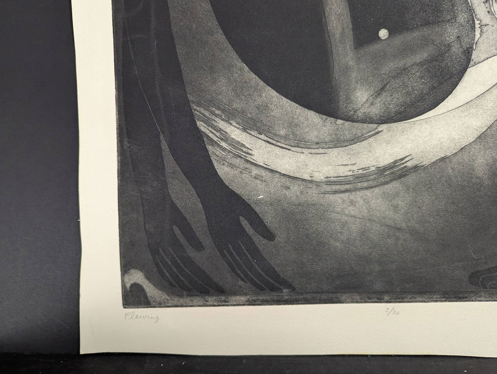 Etching Titled Flowing by Judith Anderson Dated 1978 - 5