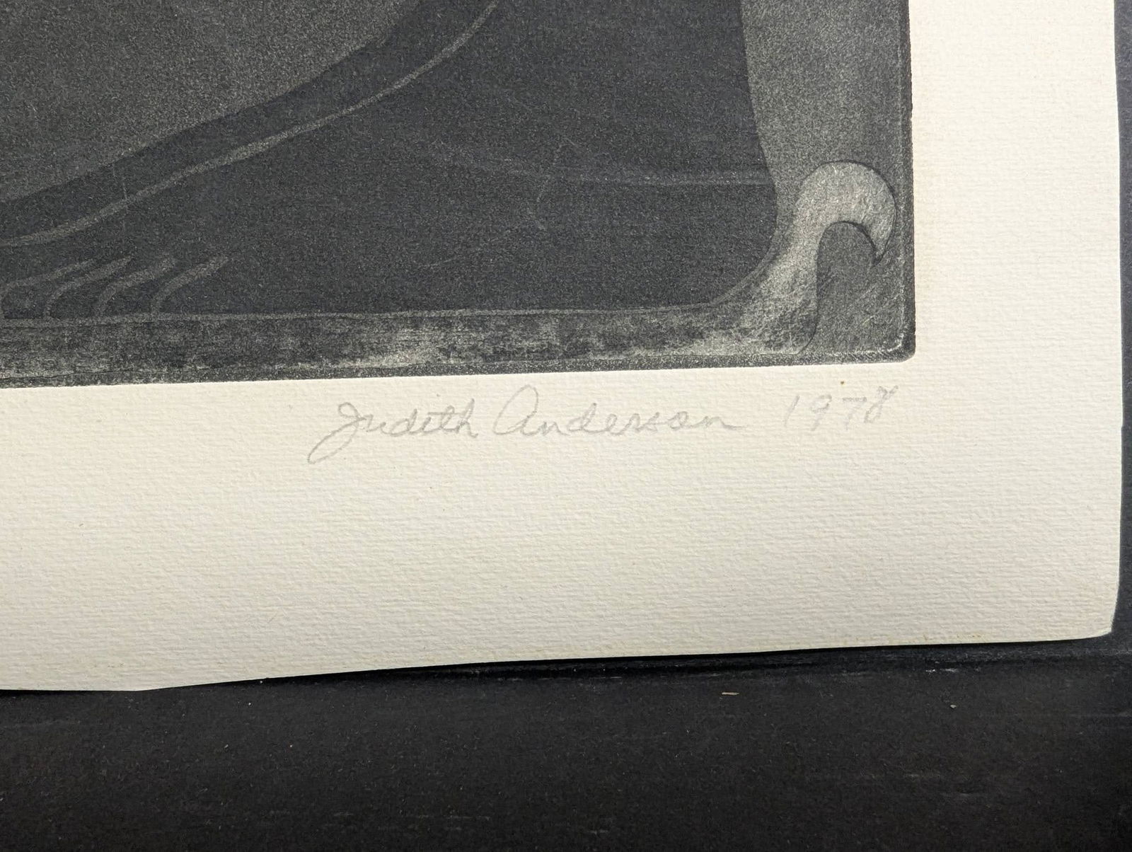 Etching Titled Flowing by Judith Anderson Dated 1978 - 8