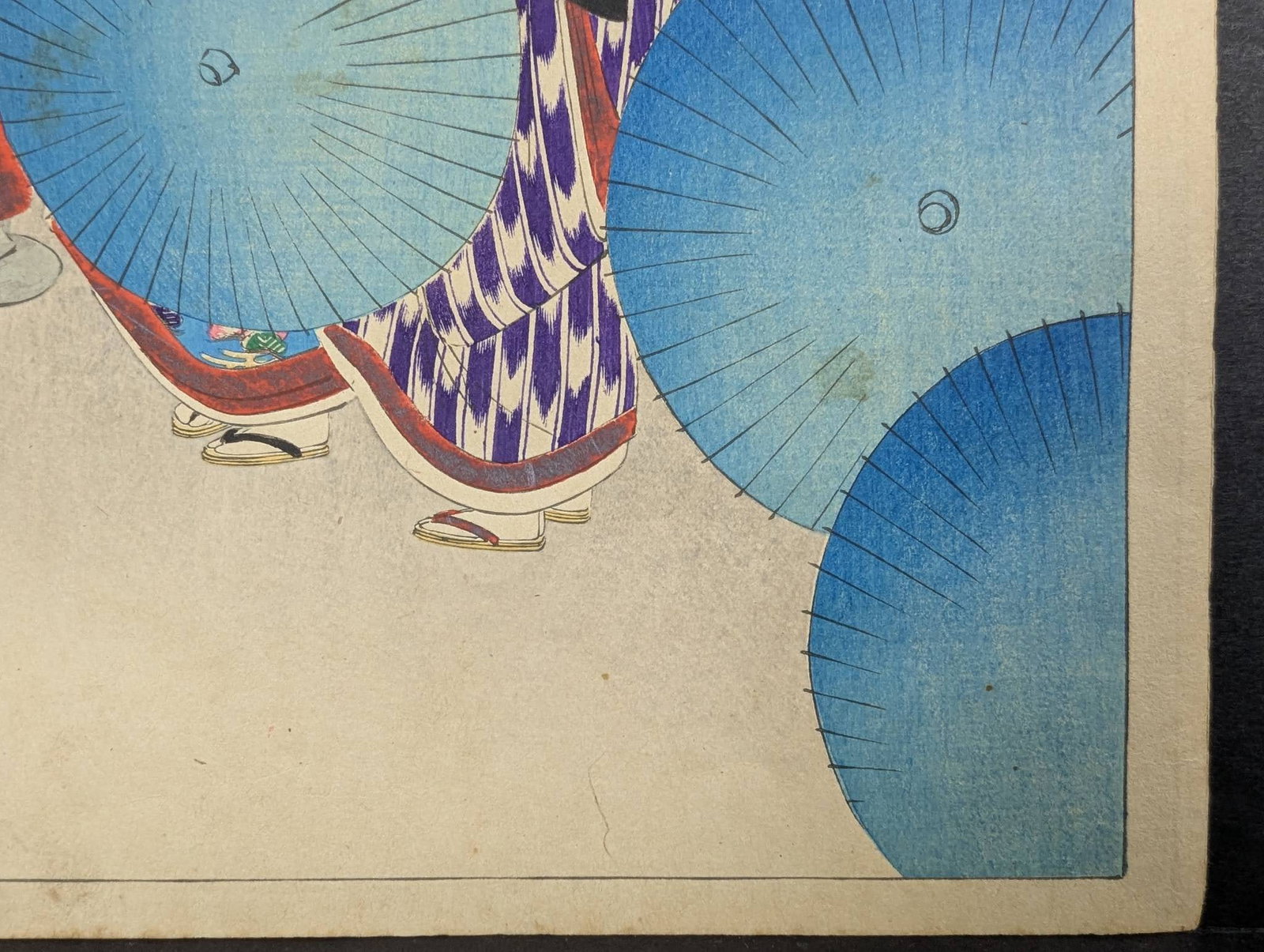 Flower-viewing Ladies of the Bunsei Era by Mizuno Toshikata Japanese Woodblock Print - 7